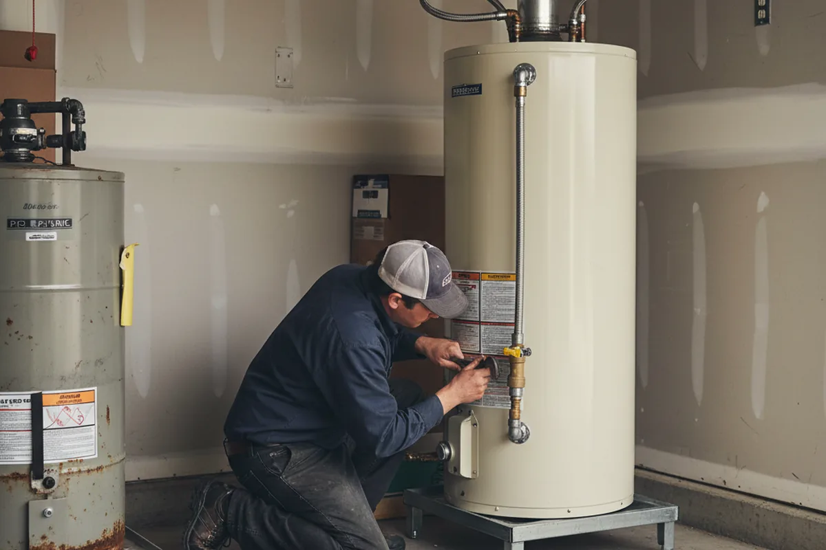 Water heater and shutoff valve replacement in Whitewater